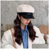 Beret Casual Fashion Street Cap Woman Botton Beret Flat Hats Caps Trucker Vintage Drop Accessories Szaliki Rękawiczki DHH5D