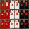 Personalizzato S-6XL Basket 15 Patrick Mahomes Jersey cucita Rosso Bianco Nero 10 Isiah Pacheco 87 Travis Kelce Maglie Camicie Uomo Donna Gioventù Bambini Ragazzi