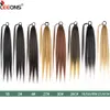 Synthetic Wigs Synthetic Ponytail Long Braided Ponytail With Hair Tie Yaki Straight Wrap Around Hair 26 Inch 8 Colors 230914