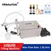 Máquina de enchimento de líquido pequena 5ml-3500ml, enchimento de água, controle digital, bebida, mini display lcd elétrico, perfume de água, garrafa de suco de leite GFK-180