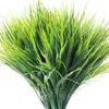 Dekoracyjne kwiaty wieńce 10 -plecak sztuczna roślina wysokiej trawy Outdoor UV odporne na faux krzewy pszenicy fałszywe rośliny 251W