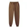 Men's Pants Men Solid Color Brown Apricot Harem Fashion Brand High Quality Casual Trousers Male Drawstring Pencil Sweatpants270Q