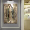 Obrazy Religijne Art Dekorowanie Picture Lady of Guadalupe Wall Art Painting Canvas The Virgin of Guadalupe Poster Catholic Art Decor 230914