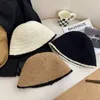 Nouveau tricot seau chapeau femmes hiver laine d'agneau polaire casquette velours côtelé pêcheur chapeaux crème solaire Panama casquettes pour femmes 230914