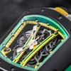 Richardmill Orologi sportivi meccanici automatici Orologio svizzero Orologi da polso di lusso Orologio da uomo Orologio da uomo meccanico manuale 5023x427mm Orologio da uomo RM6101 Green Track