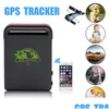 Bil GPS -tillbehör quadband GSM GPRS Tracker MTIFUNCTIONAL TK102 Barn Pet Locator Vehicle Shock Sensor Alarm Drop Delivery DHE6G