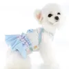 Abbigliamento per cani Abiti estivi per animali domestici Abito piccolo Cucciolo Doggy Yorkies Abbigliamento Pomerania Bichon Barboncino Schnauzer Abiti in costume