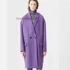 23AW Isabel Marant Women Desginer Wool -blend Long Coat Temperament Suit Collar Straight Coats Cardigan Woolen Long Sleeve Outwear
