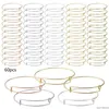 Bangle 60 Pcs DIY Pulseiras Expansíveis Fio Ajustável Em Branco Beading Pingentes Pulseiras Para Fazer Jóias 270t