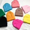 Beanie/Schädelkappen Eltern-Kind Neugeborene Kinder Erwachsene Mütze Winter Strickmütze Mutter Kindermütze Mädchen Solide Häkelmütze Mütze Infantil Wolle Skullies 230914