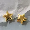 Złote kolczyki dla kobiet projektantki kolczyki Gwiazdy kolczyki stadninowe ze stali nierdzewnej złote srebrne kolczyki