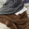 Blankets HOLAROOM Thread Blanket with Tassel Solid Beige Grey Coffee Throw Blanket for Bedroom Sofa Home Textile Fashion Knitted Blanket 230914