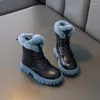 Buty Capsella Dziewczyny Zima ciepłe pluszowe buty kostki dla dzieci dla dzieci Modna Koronkowa praca Rozmiar 26-37