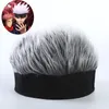 Breda brimhattar hink japanska anime jujutsu kaisen cosplay hatt falska hår s toupee kamouflage mössor spikade manga punk cap yp004 230915