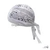 Bandane Hip Hop Uomo Quadrato Paisley Tessuto moda Maschera da corsa Fasce per donne Ragazze Sport Fasce per capelli Sciarpe Accessori Drop Delive Dhigt