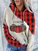 Women's Hoodies Sweatshirts Sexy Women's Checkered Hoodie Casual Cute 3d Print Long Sleeve Clothing Autumn Winter Y2k Harajuku Sweatshirt Female Pullover 230914