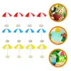 Dekoracje ogrodowe 12 szt. Mini parasol ozdoby plażowe domowe akcesoria szklane miniaturowe słoneczne zabawki dekoracje żywicy