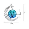 Colliers pendentifs cabochons de mode collier de lune en verre étoilé univers de l'espace extra-atmosphérique pendentifs en pierres précieuses arbre de vie pour femmes bijoux D Dhusp