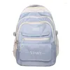 School Bags Bag For Students Casual Large Capacity Backpack Fashion Nylon Solid Color Rucksack Multi-Pocket Zipper Colleage Book