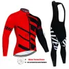 Autres vêtements Ensembles de maillots de cyclisme Chaud hiver thermique polaire vêtements de cyclisme hommes Jersey costume extérieur vélo vtt vêtements bavoir pantalon ensemble Ropa Maillot Ciclismo 230621 x0