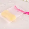 Avancerad tvålväska skummask tvålad handske för skumning av rengöring av badtvål Nät badrum rengöringshandskar mesh badvampar verktyg