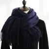 Scarves Fashion Scarf Man Winter Warm Soft Skin Friendly Long Muffler With Tassel Cashmere Wraps Windproof In Cold Day Unisex Pashmina 230914