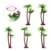 Garden Decorations Tinksky 5st Plastic Coconut Palm Tree Miniature Pots Bonsai Craft Micro Landscape Diy Decor