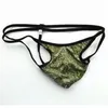 G3214 MENS String thong Contoured Pouch Fancy Arrow Front Double String midja paisley tryckt nylon spandex1672