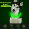 Dog Collars Leashes LED Pet Collar Detachable Glowing Necklace Light Flashing USB Loss Prevention Anti-Lost Dogs Night Safety Luminous Products 230915