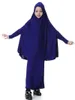 Ethnic Clothing Muslim Kids Girls Prayer Garment Clothes Overhead Hijab Abaya Islamic Niqab Kaftan Khimar Jilbab Arabic Robe Eid Ramadan