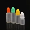 Bottiglie contagocce per liquidi E da 500 pezzi 3 ml 5 ml 10 ml 15 ml 20 ml 30 ml 50 ml Bottiglie di plastica con tappo a prova di bambino e punte sottili Contenitore vuoto per feltro