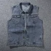 Gilet da uomo Taglie forti 8XL 7XL 6XL 5XL Jeans in cotone Giacca senza maniche Gilet da uomo Jeans denim Gilet da cowboy maschile Gilet da esterno Giacche da uomo 230915