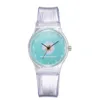 Small Daisy Jelly Watch Students Girls Cute Cartoon Chrysanthemum Silicone Watches Blue Dial Pin Buckle Wristwatches254l