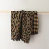 Scarve Winter Scarves Shawl Female Thick Warm Cashmere Pashmina Scarf Fashion Leopard Print Blanket Wraps 2023 230914