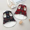 Dog Apparel Autumn And Winter Pet Clothes Plaid Skirt Warm Princess Dress Small Medium-sized Cute Vest Chihuahua Yorkshire Poodle