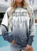 Sweats à capuche pour femmes Sweats à capuche sans capuchon pour femmes Casual Mignon 3D Imprimer Geo Print Sweatshirt Vêtements Automne Hiver Y2k Harajuku Loose Femme Pull 230914