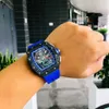 Mens Watch Superclone AAAA Mechanics Watch Richa Milles Wristwatches RM11-04 풀 패션 크로노 그래프 UHR 33A2 RM11 CALENDAR MONTRE LUXE와 함께 탄소 섬유 케이스