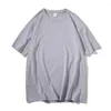 Costumes pour hommes B618 grande taille t-shirts hommes lâche décontracté couleur unie à manches courtes haut coton col rond t-shirt été hommes t-shirts