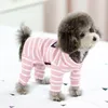 Vêtements pour chiens pour petits chiens Combinaison d'été rayée pour Chihuahua Bouledogue français Manteau Pyjama doux pour chiens Costume de chat XXL Y20231H