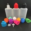 10ml 15ml 20ml 30ml 50ml 60ml 100ml 120mlプラスチックドロッパーボトルe液体キャップ付き液体ボトル蒸気ジュース用の細い針PE wpwtl