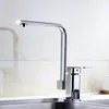 Kitchen Faucets Sink Dish Basin Faucet And Cold Copper Chrome Plated Rotated Single Hole Mixer Water Tap