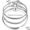 Kedja 925 Sterling Sier Love M Snake Chains 17-21cm Armband Bangle Fit European Beads Charm Fashion Diy Jewelry Accessories Drop Deli Dhhd6