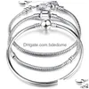 Chaîne 925 Sterling Sier Love M Serpent Chaînes 17-21Cm Bracelet Bracelet Fit Perles Européennes Charme Mode Bijoux À Bricoler Soi-Même Accessoires Drop Deli Dhhd6