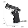 ألعاب السلاح 1pcs mini metal forper frand out ourdive keychain 6 bursts pistol kids gifts form