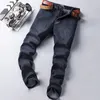 Mens Jeans Business Casual Strain Stretch Moda Klasik Mavi İş Denim Pantolon Erkek Wthinlee Marka Giyim Boyutu 2840 230915