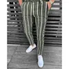 Męskie spodnie klasyczne chinos męscy Slim Fit Striped Casual Spoders Business Fashion Męski odzież marki na wiosenne lato