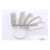 Tenis 110 filas de cristal brillante pulsera nupcial mujeres blanco Rhinestone Cystl estiramiento brazalete para damas moda joyería de lujo gota Deliv Dhony