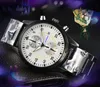 Crime Premium Mens Full Functional Watch Japan Quartz Movement Man Time Clock Watch Digital Number Dial Stainless Steel Band Casual Business Watches Gifts