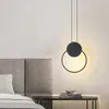 Pendant Lamps Creative Modern LED Light For Bedroom Bedside Nordic Bar Chandelier Lighting Wrought Iron Hanging Lamp