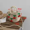 Totes Umhängetaschen Süße Kirsche Kleine frische Strohtasche Handgewebte Erdbeere Messenger01 stylisheendibags